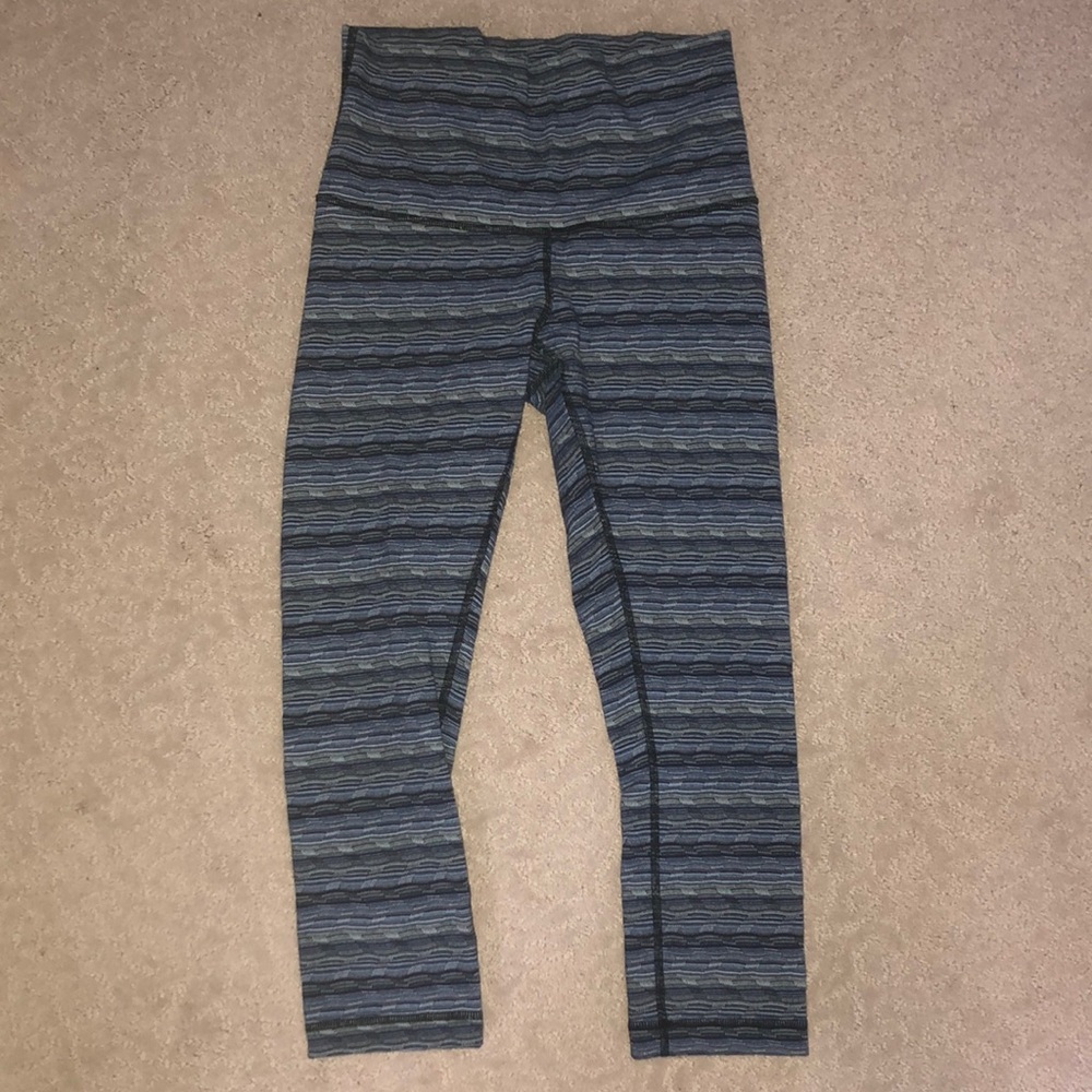 Blue Patterned Lululemon Leggings